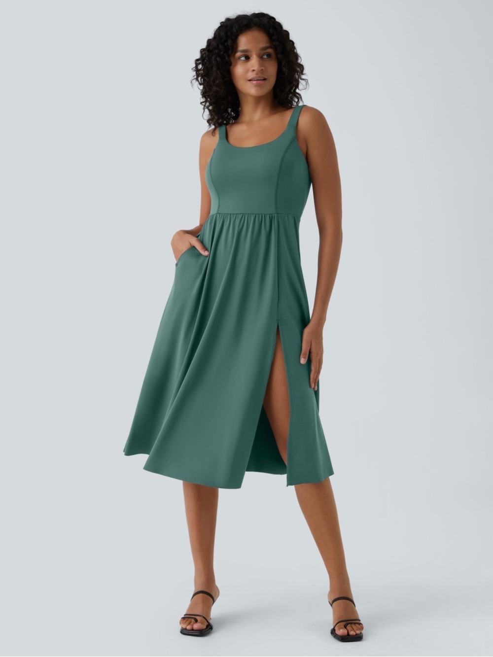 Halara Padded Midi Casual Dress. XL